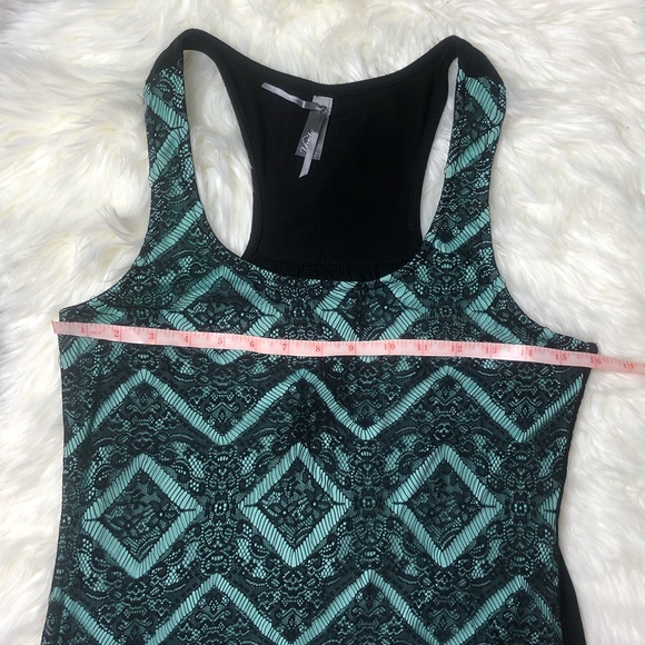 Vanity Mint Green Black Lace Tank Top - Picture 11 of 15